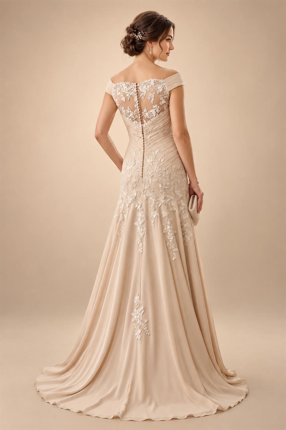 A-Line/Princess Scoop Neck Chiffon Floor-Length Mother of the Bride & Groom Dresses with Tiered Layers & Ruffles (SHI22501612)