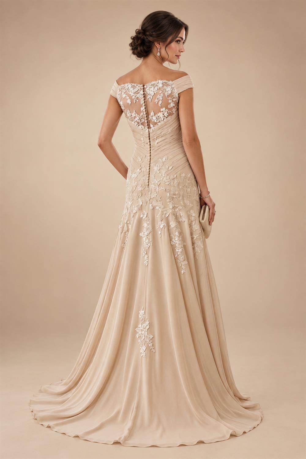 Sheath/Column Scoop Neck Lace Appliques Maxi Mother of the Bride & Groom Dresses with Ruched Waist & Sequin (SHI22501632)