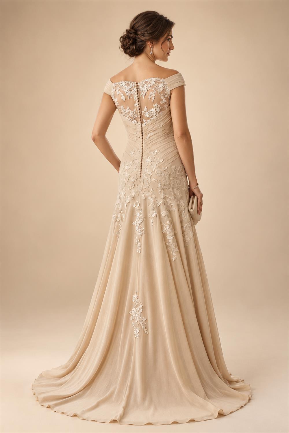 Sheath/Column V-Neck Jacquard Maxi Mother of the Bride & Groom Dresses with Ruffles & Slit (SHI25001047)