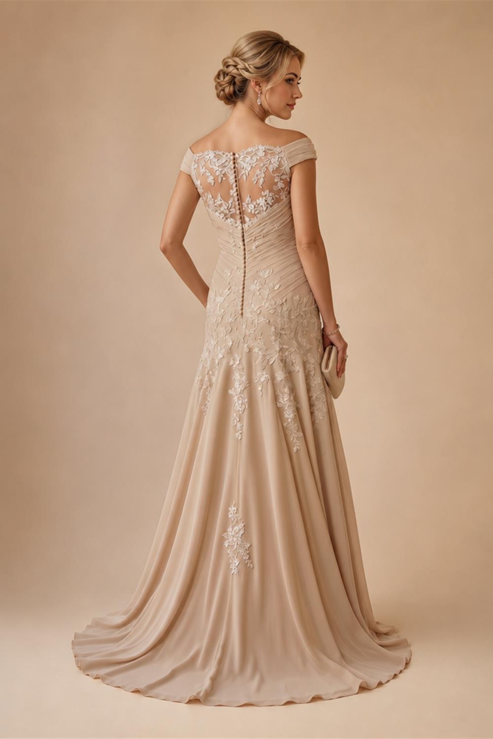 A-Line Floor Length One Shoulder Long Mother of the Bride Dresses with Lace (SHI22500179)