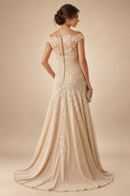 Scoop Neck Chiffon Floor-Length Mother of the Bride & Groom Jumpsuit with Lace Appliques (SHI22501558)