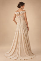 A-Line/Princess One Shoulder Floral Embroidery Floor-Length Mother of the Bride & Groom Dresses for Women (SHI22501656)