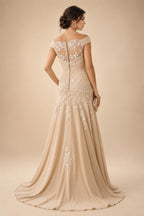 A-Line/Princess V-Neck Floral Embroidery Maxi Mother of the Bride & Groom Dresses with Ruched Waist (SHI22501624)