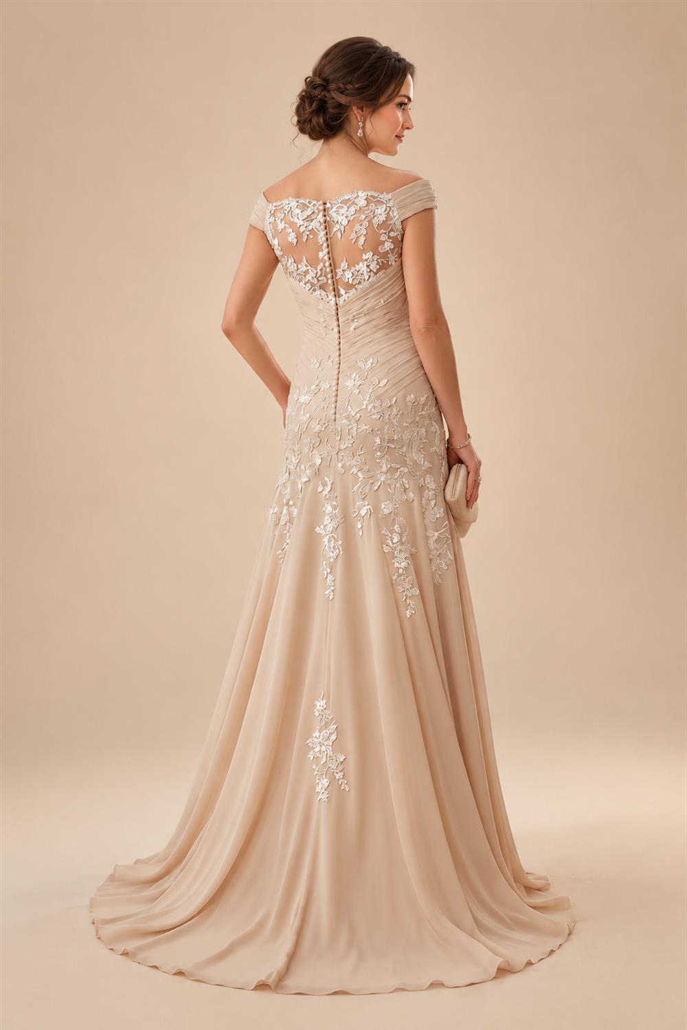 A-Line/Princess V-Neck Floral Embroidery Maxi Mother of the Bride & Groom Dresses with Ruched Waist (SHI22501624)
