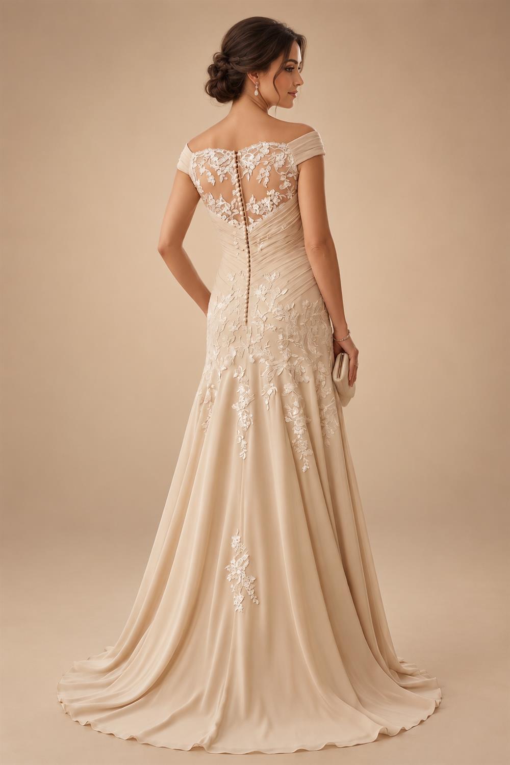 Lightweight Sheath Tea-Length Chiffon Mother of the Bride & Groom Dresses with Cowl Neck & Ruched Waist (SHI22500689)
