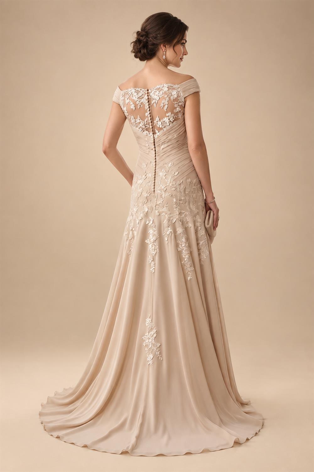Chiffon A-Line/Princess Scoop Neck Floor-Length Mother of the Bride & Groom Dresses with Floral Embroidery (SHI22501221)