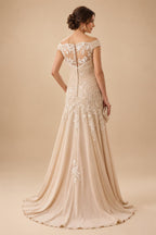 Cape Sleeve Jacquard Satin Ruched Mother of the Bride Dresses 2 Piece (SHI22500528)