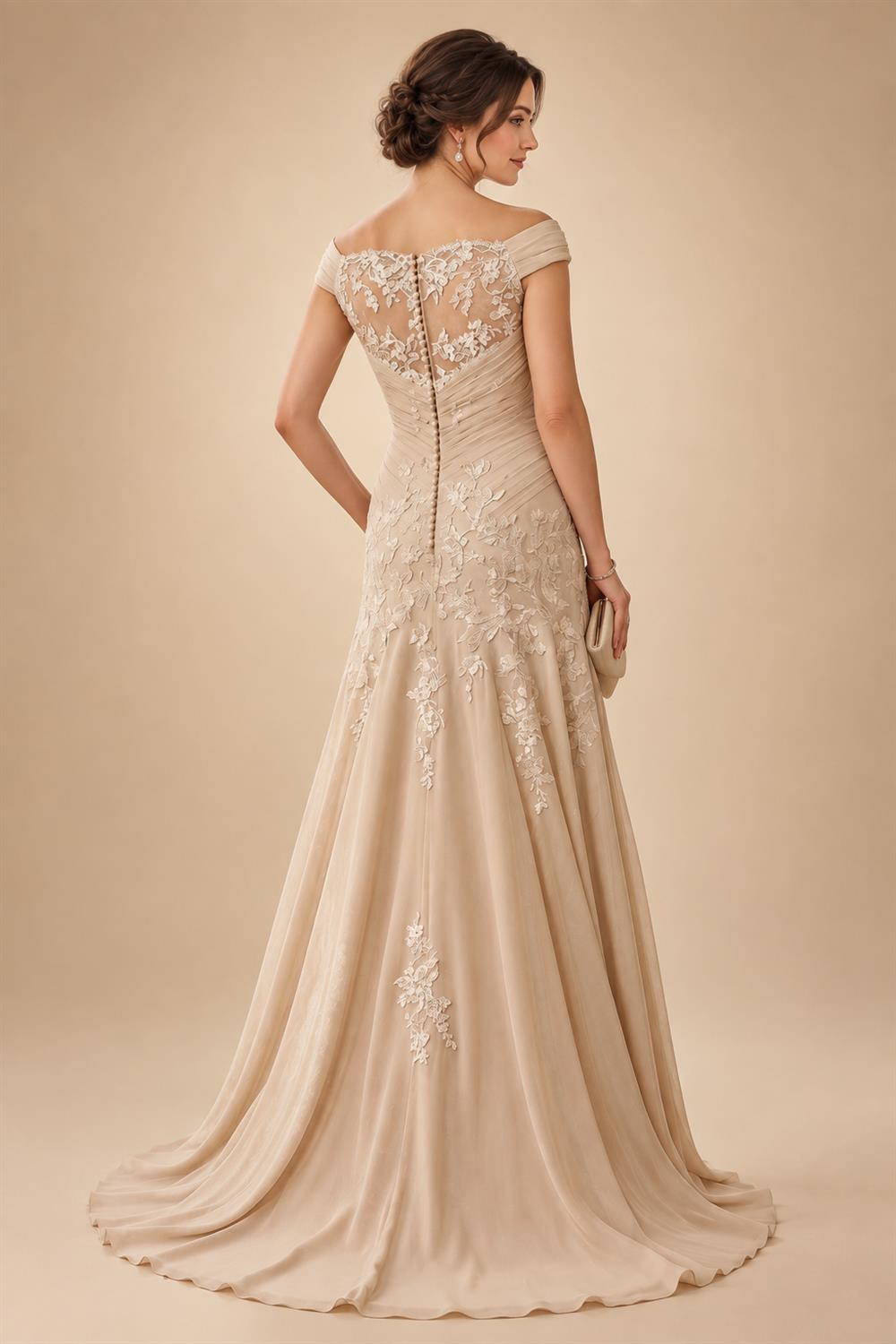 A-Line Chiffon Floral Print 3/4 Cape Sleeves Tiered Mother of the Bride & Groom Dresses with Beaded Waist Embellishment (SHI22500669)