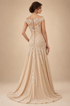 Sequin Floral A-Line/Princess V-Neck Floor-Length Mother of the Bride & Groom Dresses with 3D Flowers & Pleats (SHI22501350)