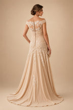 Sequin Floral A-Line/Princess V-Neck Floor-Length Mother of the Bride & Groom Dresses with 3D Flowers & Pleats (SHI22501350)