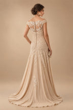 A-Line/Princess Off Shoulder Satin Maxi Mother of the Bride & Groom Dresses with Ruched Bodice, Belt, Rhinestone & Pleats (SHI22501647)