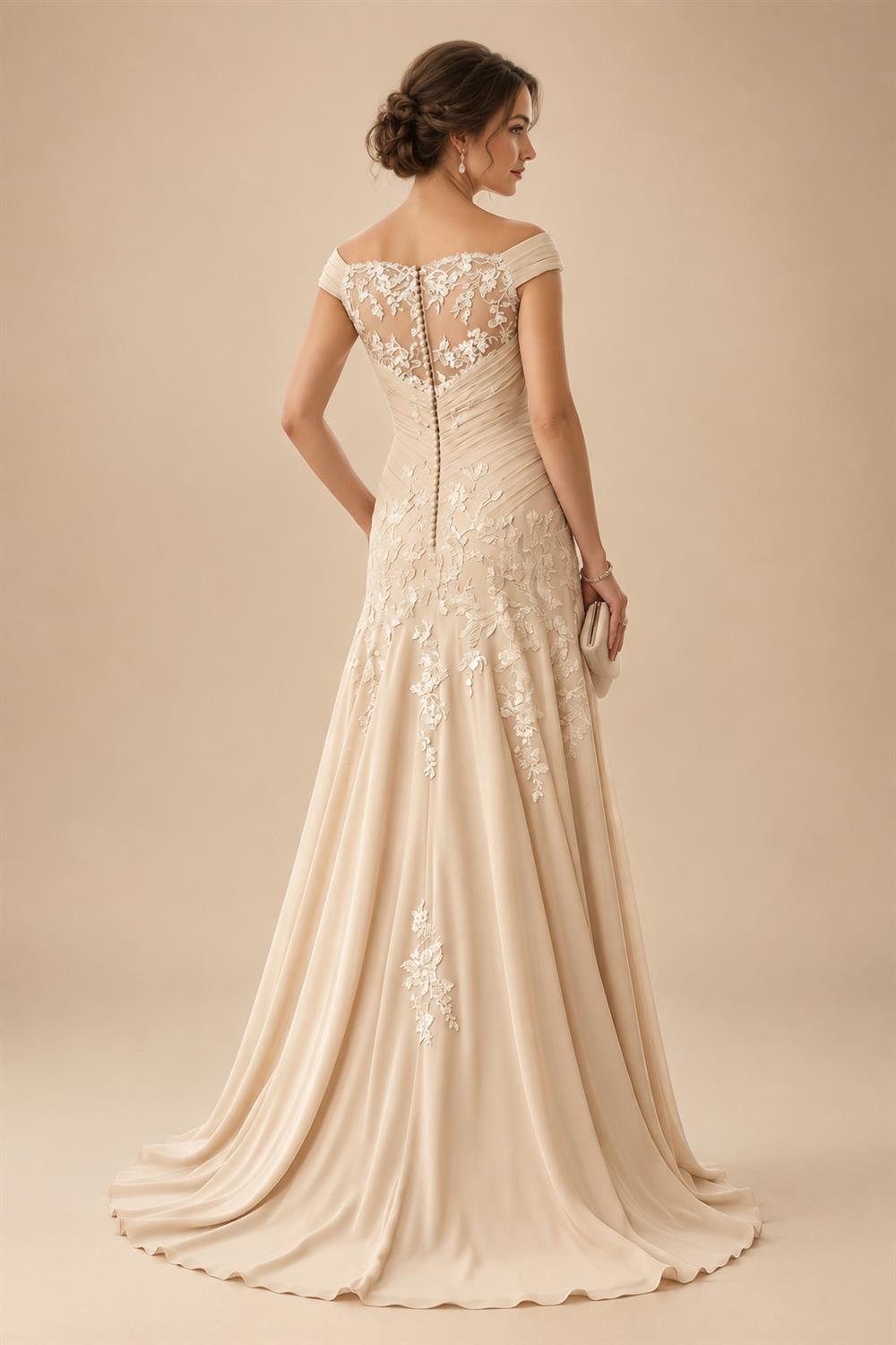 A-Line/Princess V-Neck Chiffon Floor-Length Mother of the Bride & Groom Dresses with Pleats (SHI22501646)