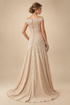 A-Line/Princess V-Neck Satin Tea-Length Mother of the Bride Dresses with Flower (SHI22500080)