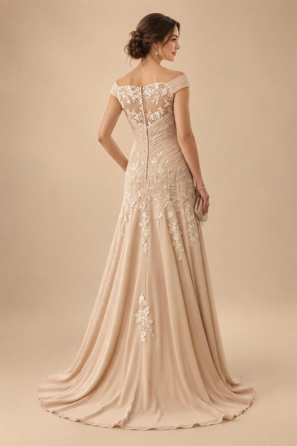 Scoop Neck Chiffon Floor-Length Mother of the Bride & Groom Jumpsuit with Lace Appliques (SHI22501558)