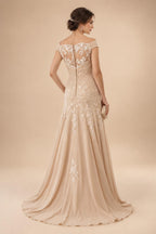 A-Line/Princess One Shoulder Tea-Length Mother of the Bride & Groom Dresses with Ruffles & Ruched Waist (SHI22501283)