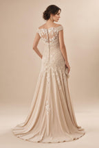 Jacquard A-Line/Princess V-Neck Floor-Length Mother of the Bride & Groom Dresses with Ruched Waist (SHI22501061)