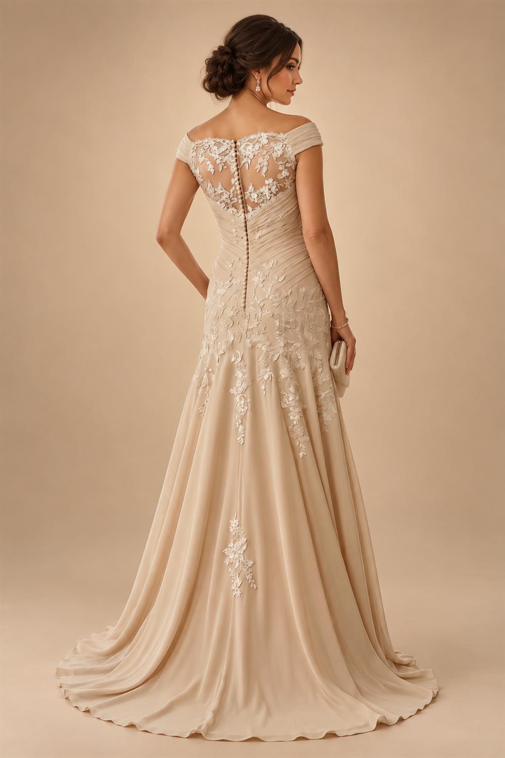 Sequin Floral A-Line/Princess V-Neck Floor-Length Mother of the Bride & Groom Dresses with 3D Flowers & Pleats (SHI22501348)