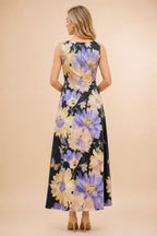 Floral Print A-Line/Princess Scoop Neck Floor-Length Mother of the Bride & Groom Dresses with Pockets (SHI22500916)