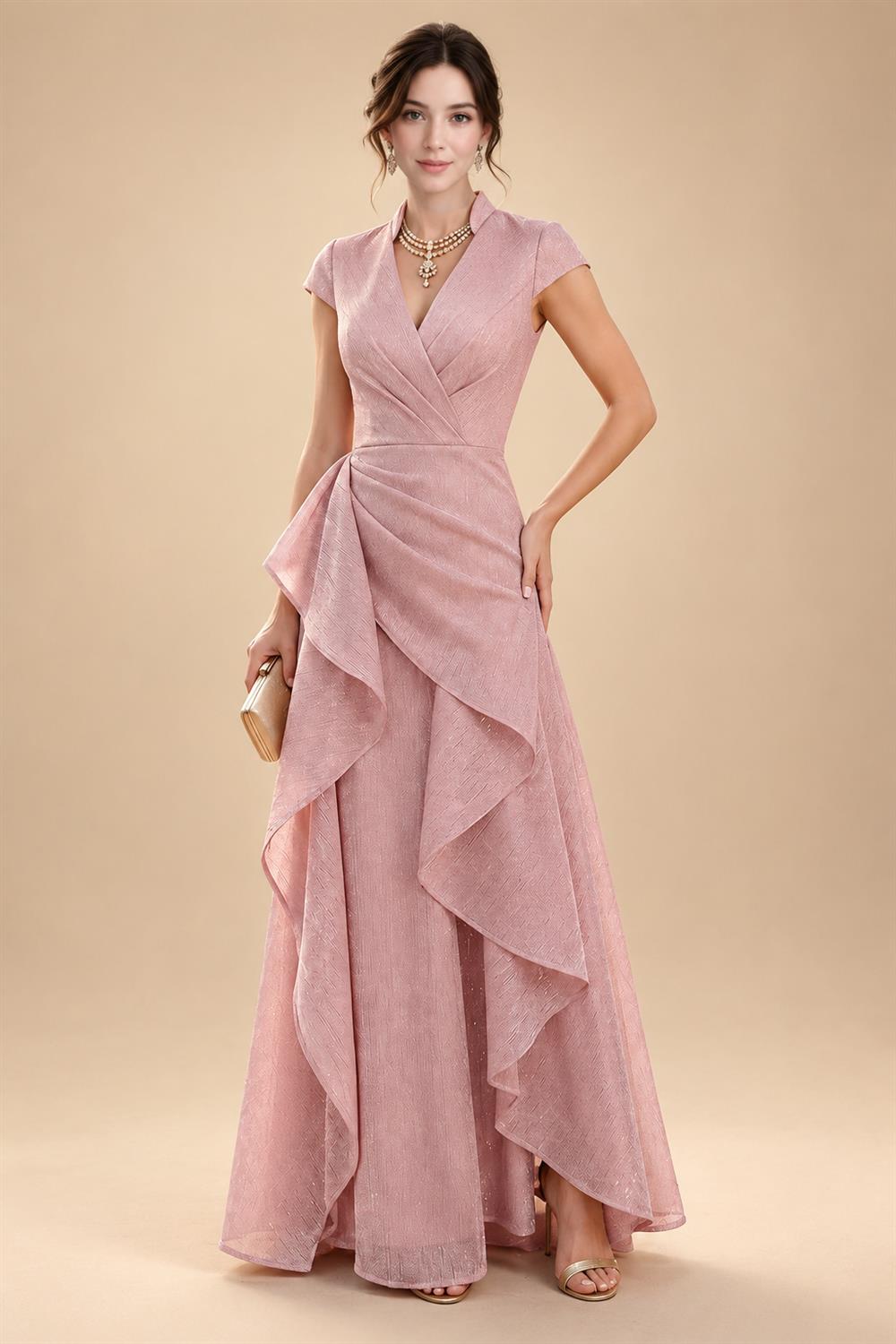 Two-Piece Mermaid Long Sleeve Floor-Length Mother of the Bride Dresses with Blazer Jacket (SHIA22500213)