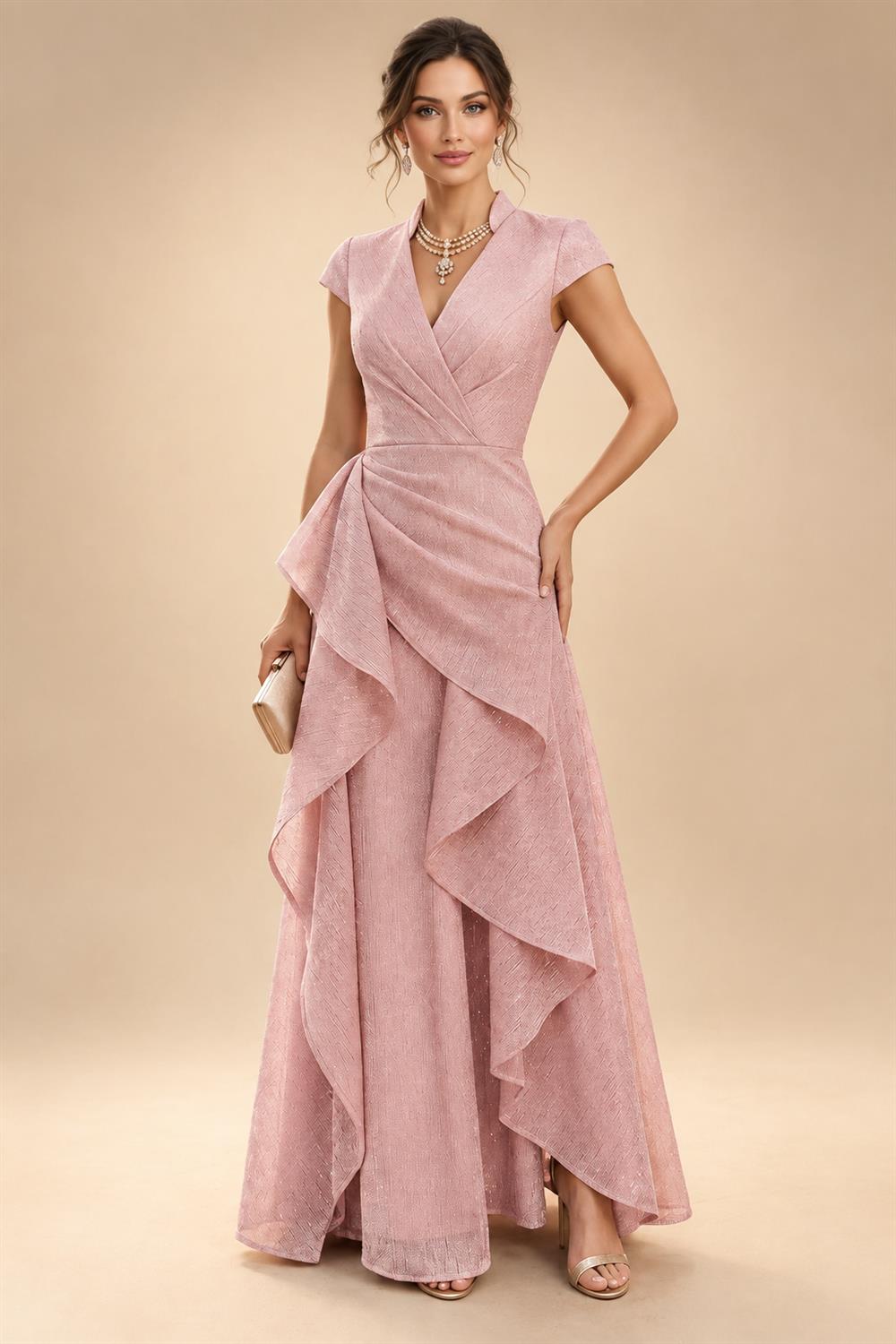 A-Line Floral Sequin Lace Floor-Length Mother of the Bride & Groom Dresses with Ruched Satin Bodice (SHI22500639)