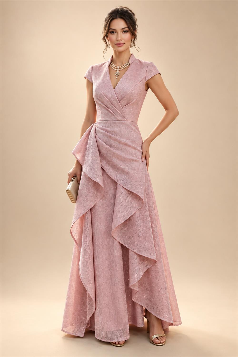 Sleeveless Lace Appliques Mother of the Bride Dresses with 3D Flower (SHI22500545)
