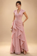 A-Line Pleated Chiffon One Shoulder Floor-Length Mother of the Bride & Groom Dresses (SHI22500625)