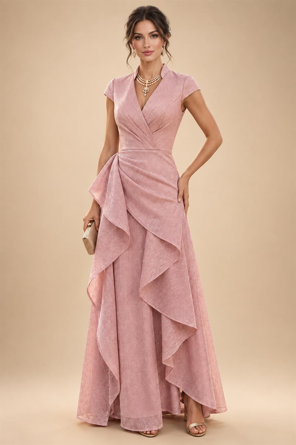 A-Line/Princess One Shoulder Floral Embroidery Floor-Length Mother of the Bride & Groom Dresses for Women (SHI22501656)