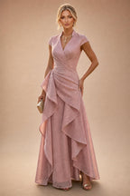 Sheath Satin Jacquard Off Shoulder Floor-Length Mother of the Bride & Groom Dresses (SHI22500823)