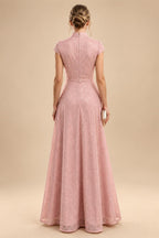 Scoop Neck Chiffon Floor-Length Mother of the Bride & Groom Jumpsuit with Lace Appliques (SHI22501558)