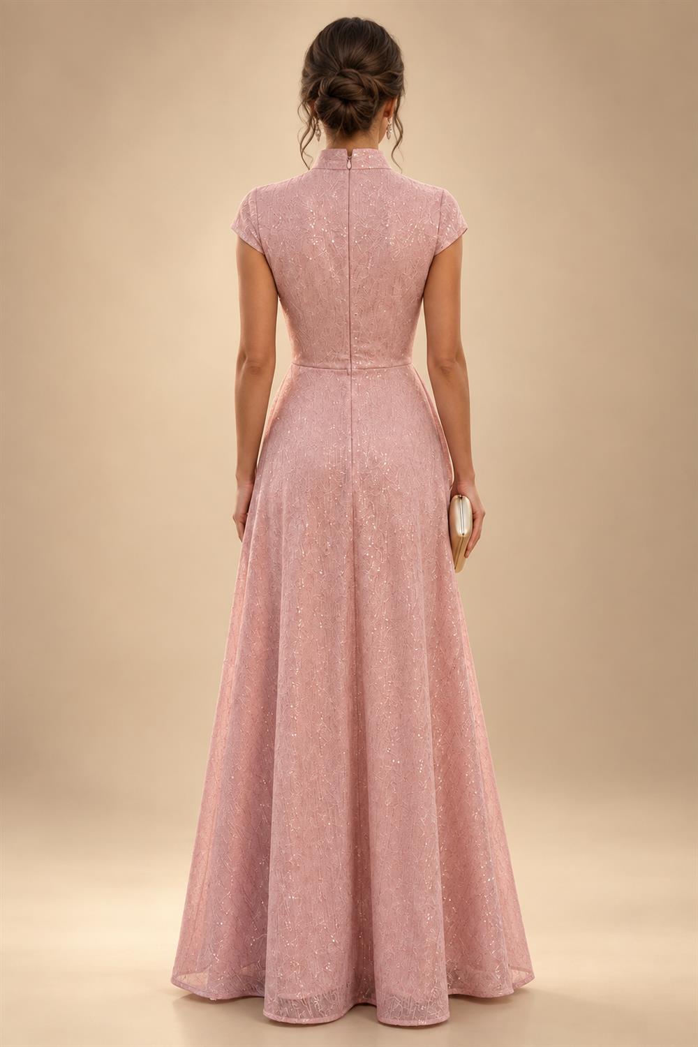 A-Line/Princess Strapless Lace Appliques Floor-Length Mother of the Bride & Groom Dresses with Pleats, Ruched Waist & Sweep Train (SHI22501664)