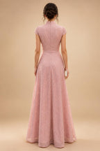 Jacquard A-Line/Princess V-Neck Floor-Length Mother of the Bride & Groom Dresses with Ruched Waist (SHI22501061)