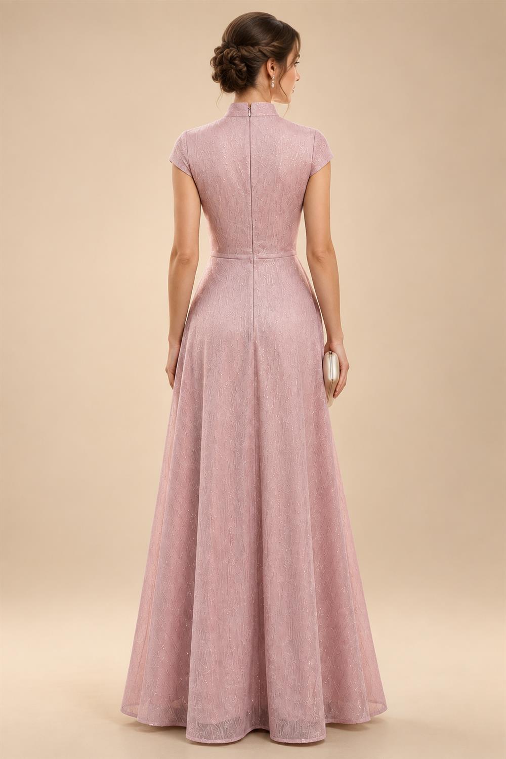 A-Line/Princess V-Neck Velvet Floor-Length Mother of the Bride & Groom Dresses with Ruched Waist (SHI22501614)