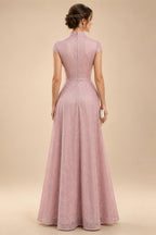 A-Line/Princess V-Neck Velvet Floor-Length Mother of the Bride & Groom Dresses with Ruched Waist (SHI22501614)