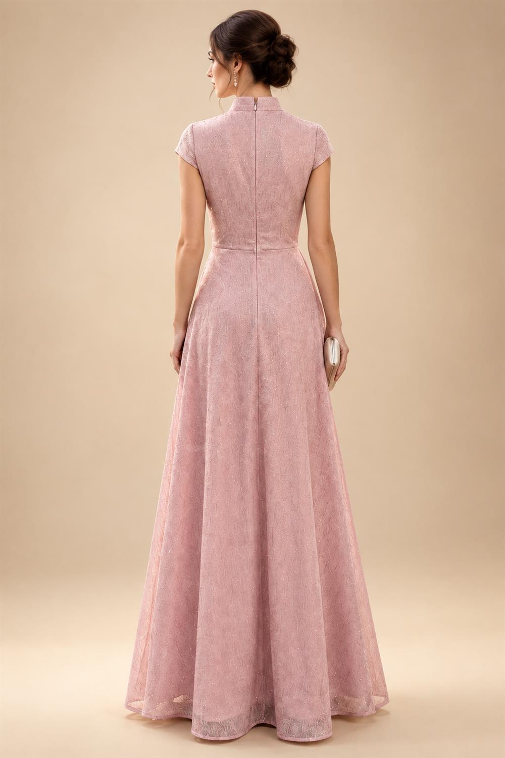 Jacquard Satin One Shoulder A-Line/Princess Long Mother of the Bride & Groom Dresses with Ruffles & Ruched Waist (SHIK25000465)