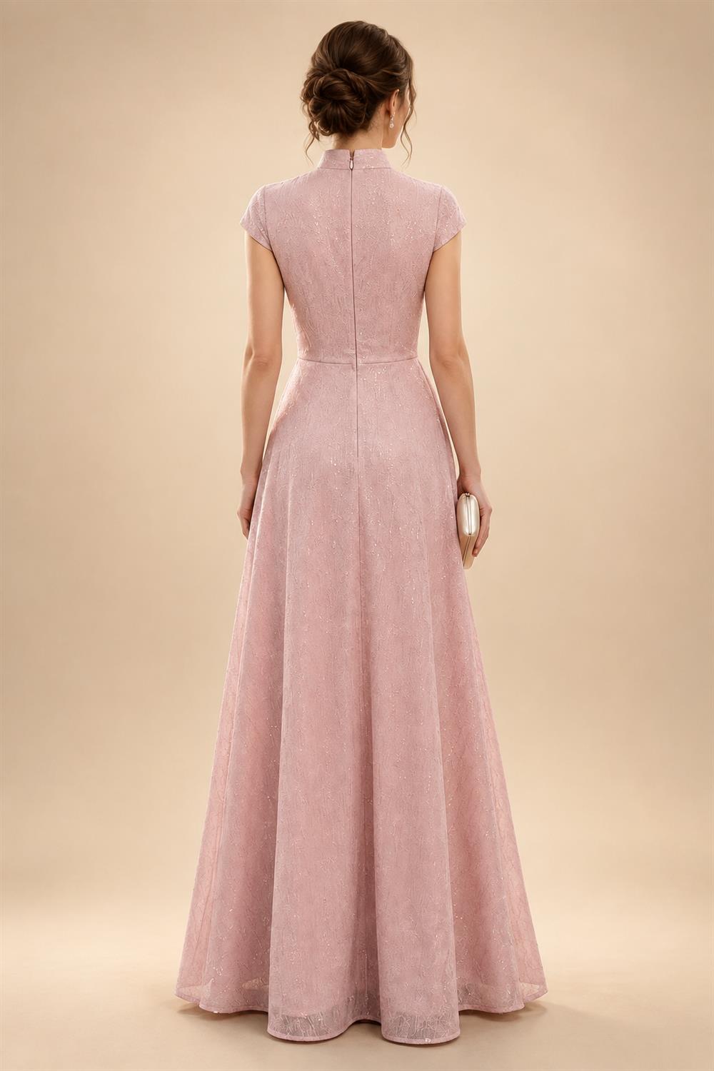 Chiffon A-Line/Princess Scoop Neck Floor-Length Mother of the Bride & Groom Dresses with Floral Embroidery (SHI22501221)