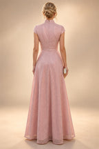3/4 Sleeve Round Neck Sheath Midi Satin Mother of the Bride Dresses Formal Dress (SHI22500384)