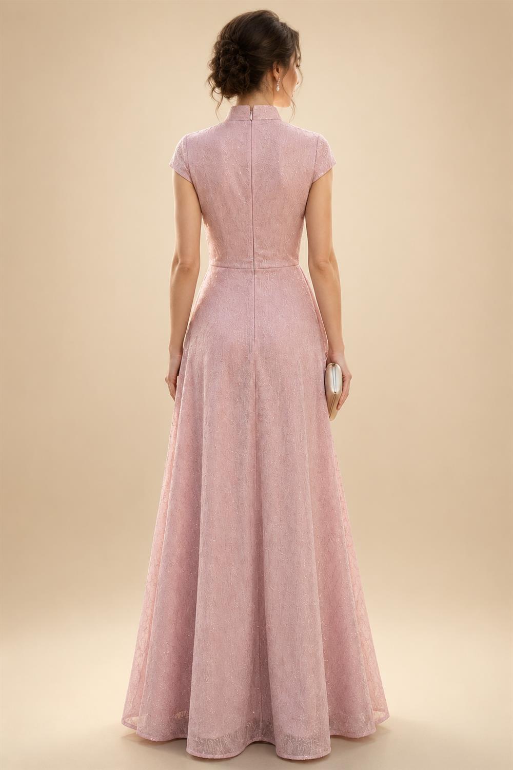 A-Line/Princess Scoop Neck Chiffon Floor-Length Mother of the Bride & Groom Dresses with Tiered Layers & Ruffles (SHI22501612)