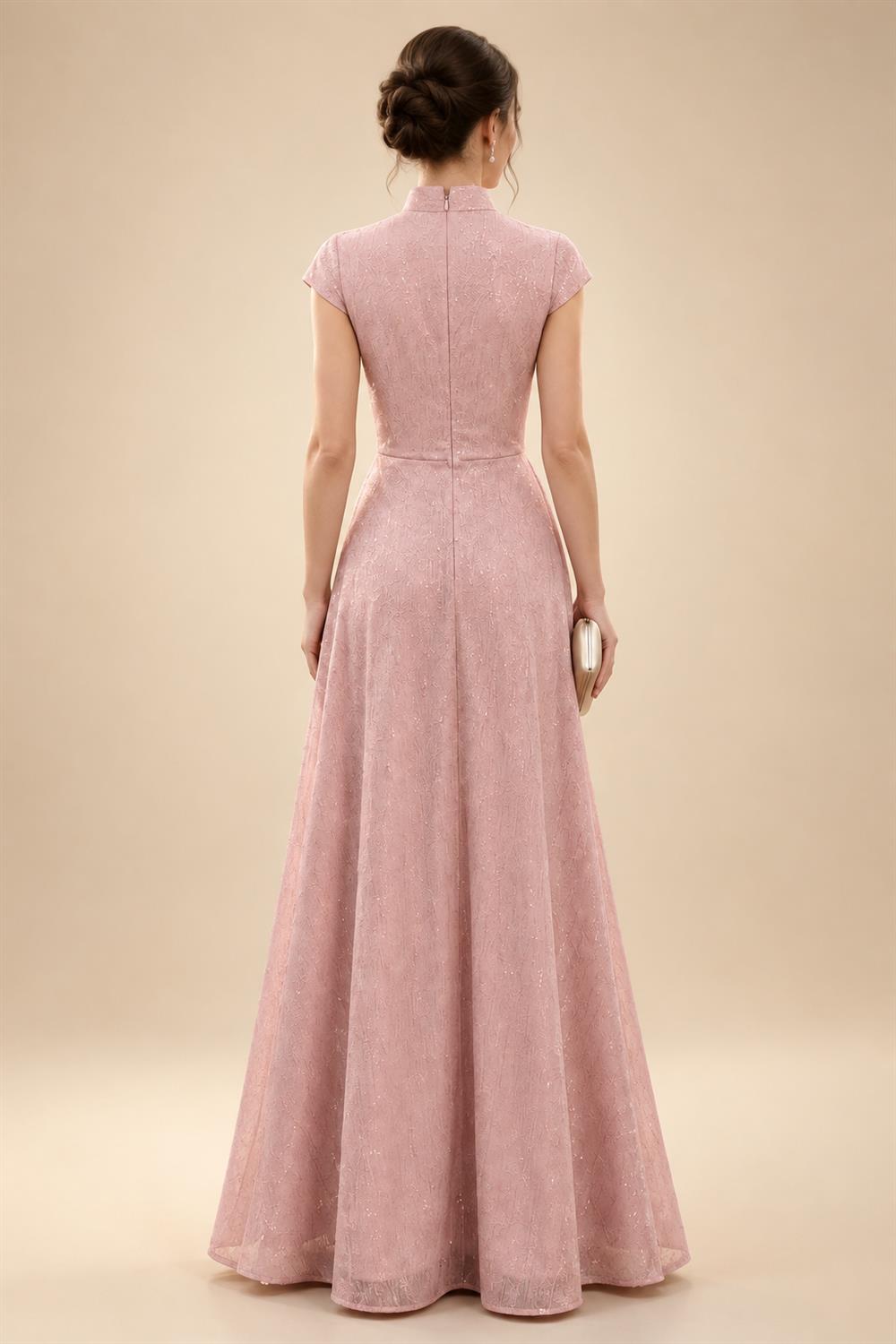 A-Line/Princess One Shoulder Tea-Length Mother of the Bride & Groom Dresses with Ruffles & Ruched Waist (SHI22501283)