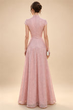 Sheath/Column One Shoulder Floral Embroidery Floor-Length Mother of the Bride & Groom Dresses with Side Draped Sash (SHI22501617)
