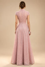 Floral Print A-Line/Princess Scoop Neck Tea-Length Mother of the Bride & Groom Dresses with Tiered Layers & Ruched Waist (SHI22501120)