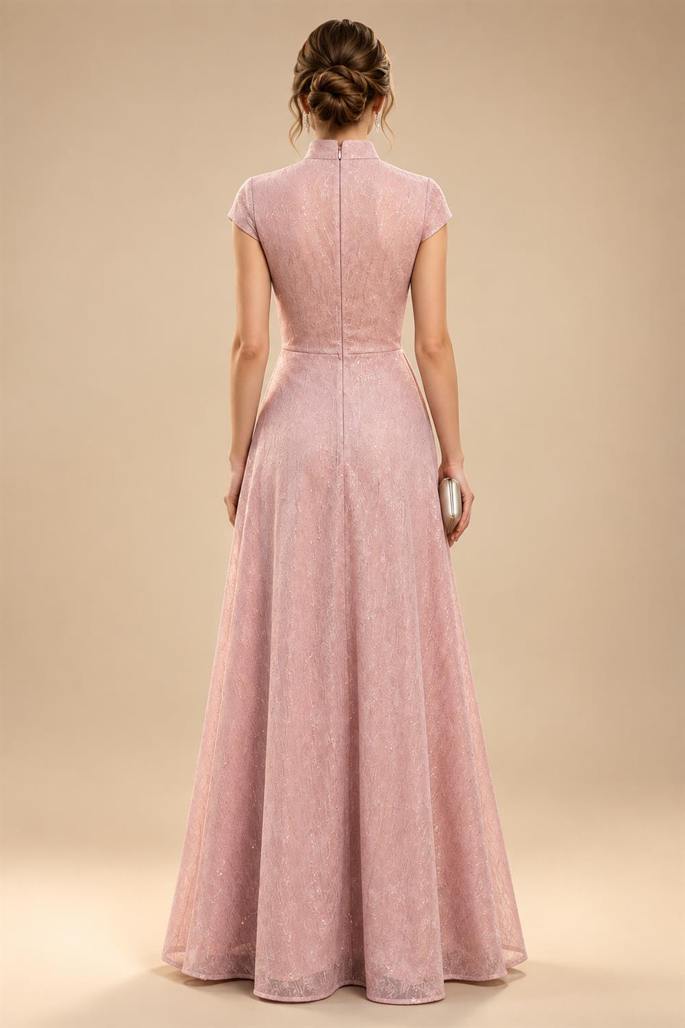 Floral Print A-Line/Princess Scoop Neck Tea-Length Mother of the Bride & Groom Dresses with Tiered Layers & Ruched Waist (SHI22501120)