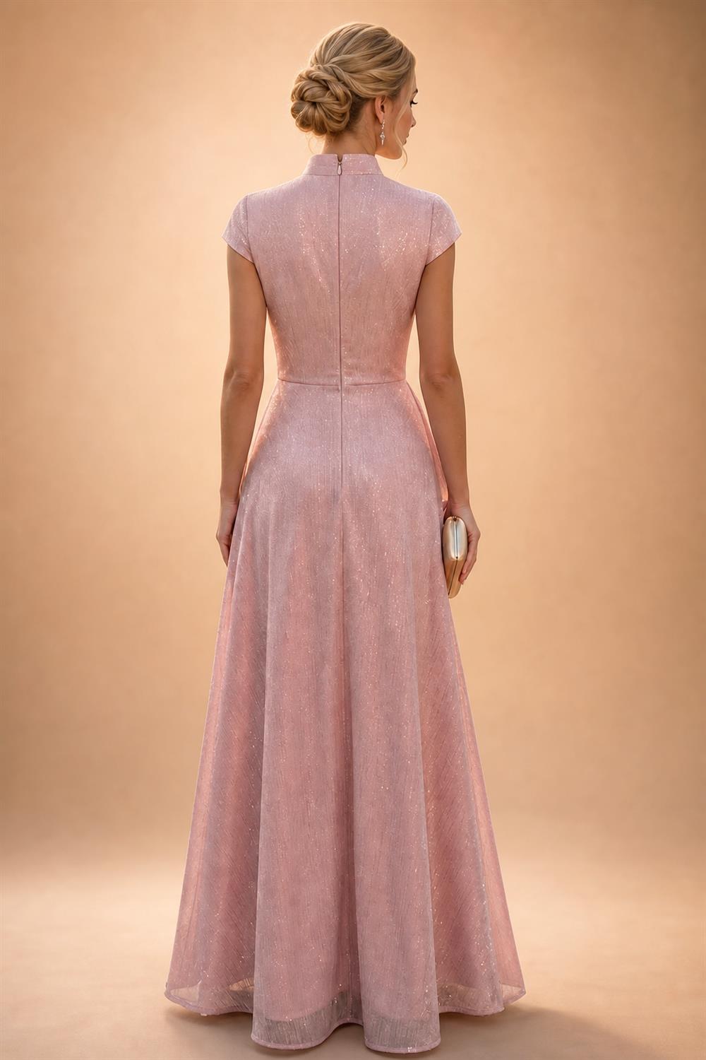 Sheath/Column Scoop Neck Satin Tea-Length Mother of the Bride & Groom Dresses with Ruched Waist & Rhinestones (SHI22501657)