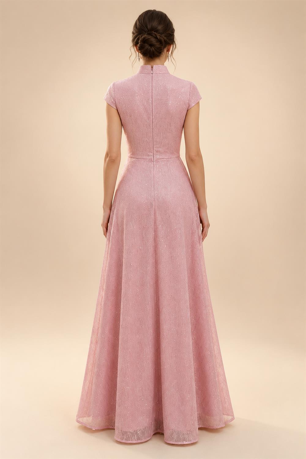 A-Line/Princess Scoop Neck Chiffon Floor-Length Mother of the Bride & Groom Dresses for Women (SHI22501635)