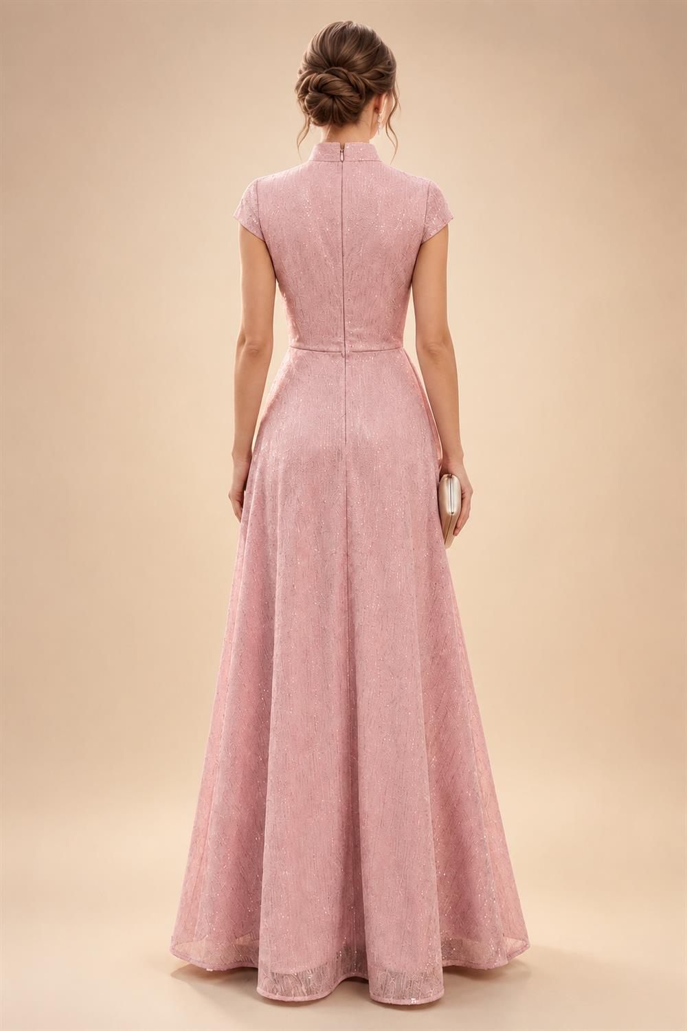 A-Line/Princess V-Neck Satin Tea-Length Mother of the Bride Dresses with Flower (SHI22500080)
