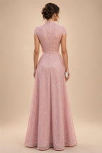 A-Line/Princess V-Neck Floral Print High-Low Mother of the Bride & Groom Dresses with Ruched Bodice (SHI22501569)