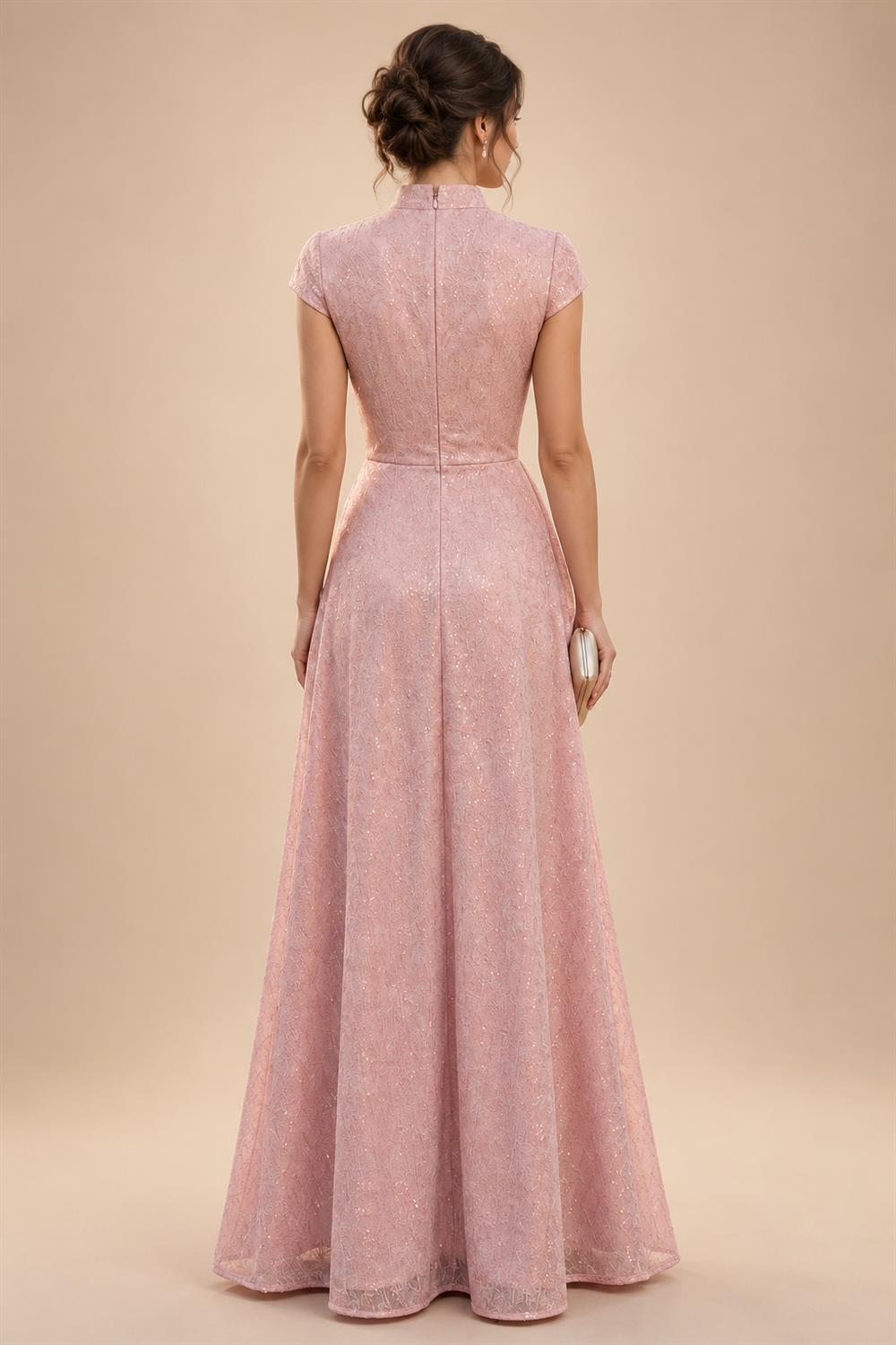 A-Line/Princess V-Neck Floral Print High-Low Mother of the Bride & Groom Dresses with Ruched Bodice (SHI22501569)
