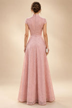 A-Line/Princess Pleated Two-Piece Tea-Length Mother of the Bride Dresses with Cascading Ruffles (SHI22500054)