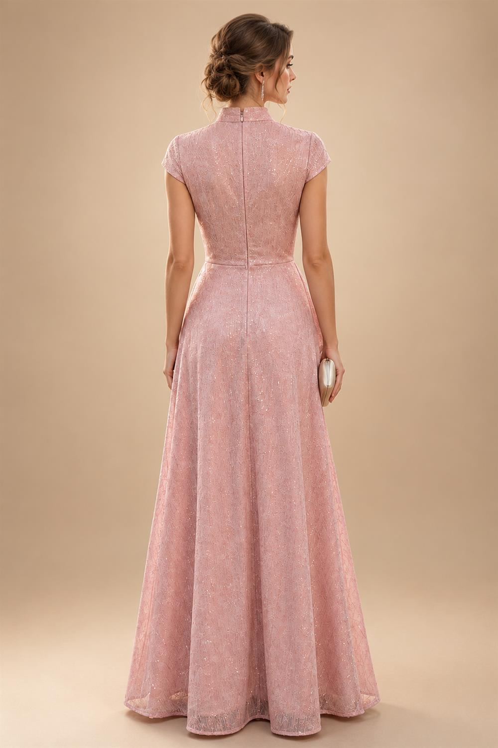Floral Print A-Line/Princess V-Neck Tea-Length Mother of the Bride & Groom Dresses with Ruched Waist & Pockets (SHI22501150)