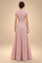 A-Line/Princess Scoop Neck Tea-Length Mother of the Bride & Groom Dresses with Ruffles & Ruched Waist (SHI22501287)