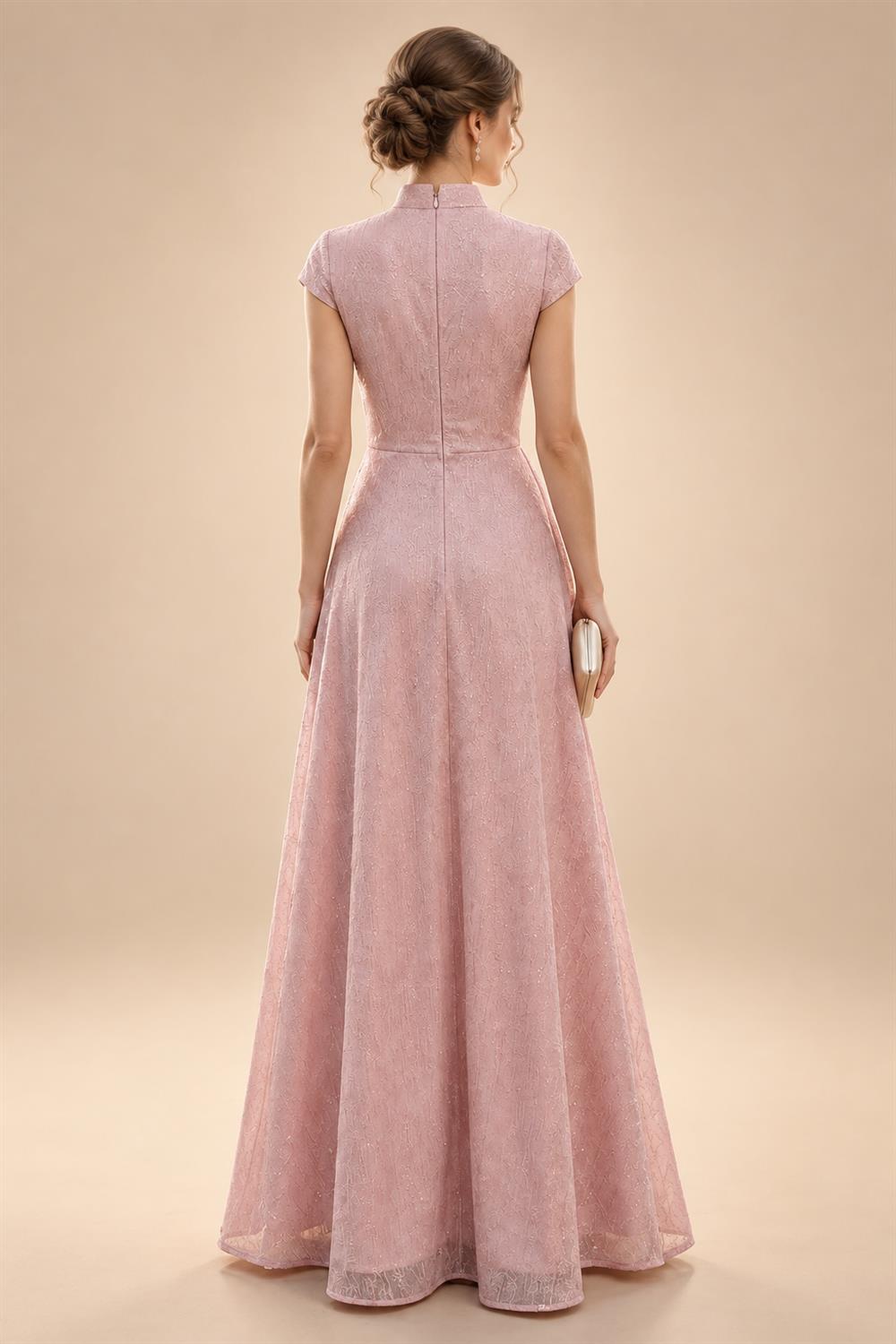 A-Line/Princess V-Neck Chiffon Floor-Length Mother of the Bride & Groom Dresses with Pleats (SHI22501646)